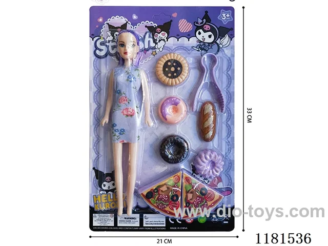 Kulomi Food set +11 "bare Barbie