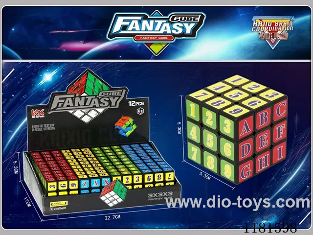 5.3CM Black Sticker Cube with Numbers 12PCS