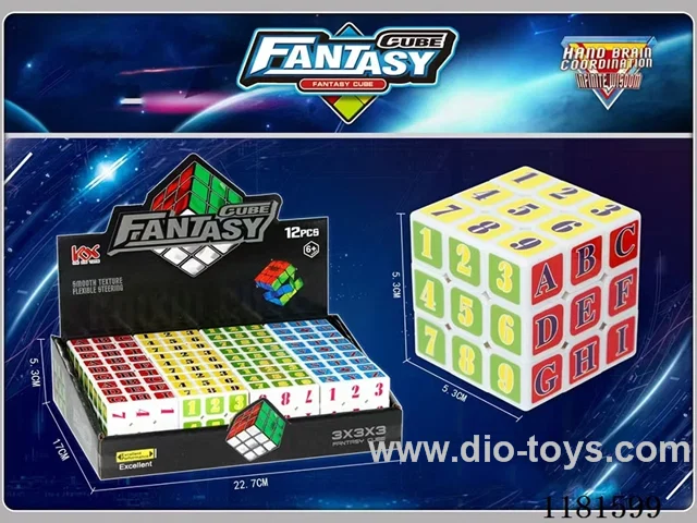 5.3CM white digital sticker cube 12PCS
