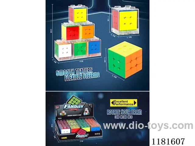 Acrylic display case for 3-step solid color Rubik's Cubes