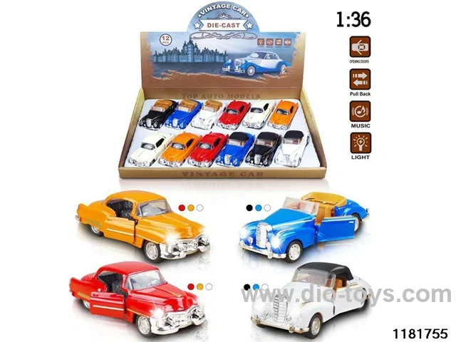1:36 alloy pull back car W L/M