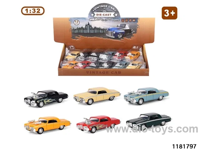 1:32 alloy pull back car W L/M