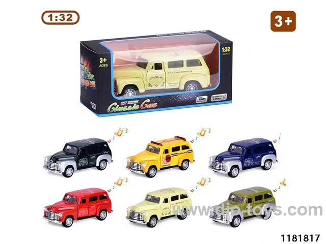 1:32 alloy pull back car W L/M