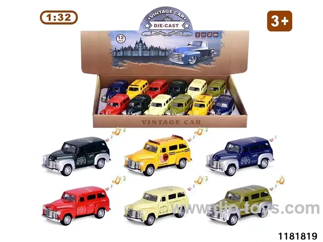 1:32 alloy pull back car W L/M