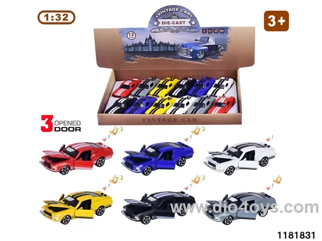 1:32 alloy pull back car W L/M