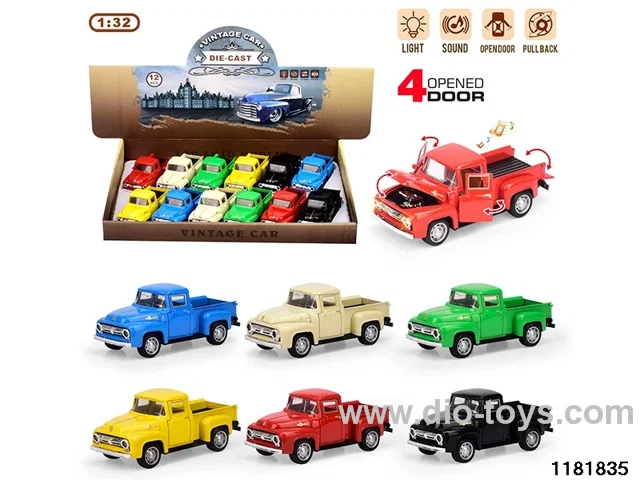 1:32 alloy pull back car W L/M