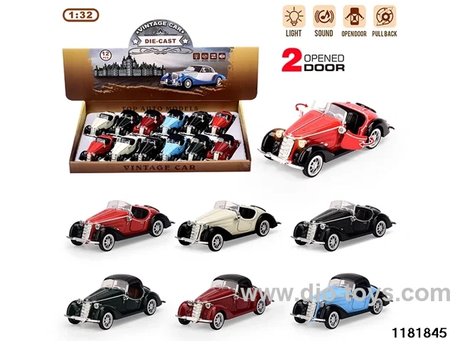 1:32 alloy pull back car W L/M