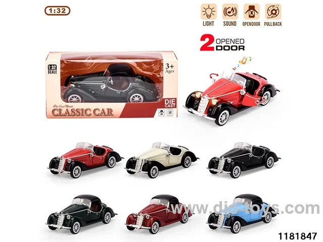 1:32 alloy pull back car W L/M