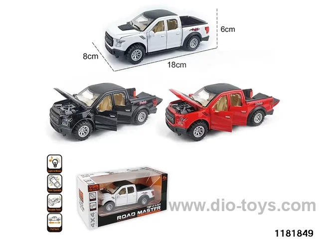 1:28 alloy pull back car with light and sound