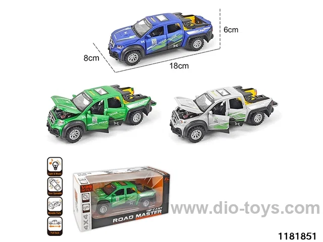 1:28 alloy pull back car with light and sound