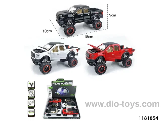 1:28 alloy pull back car with light and sound