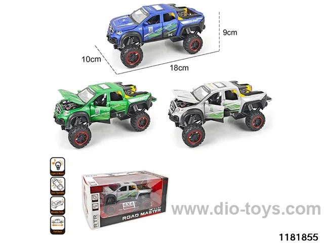 1:28 alloy pull back car with light and sound