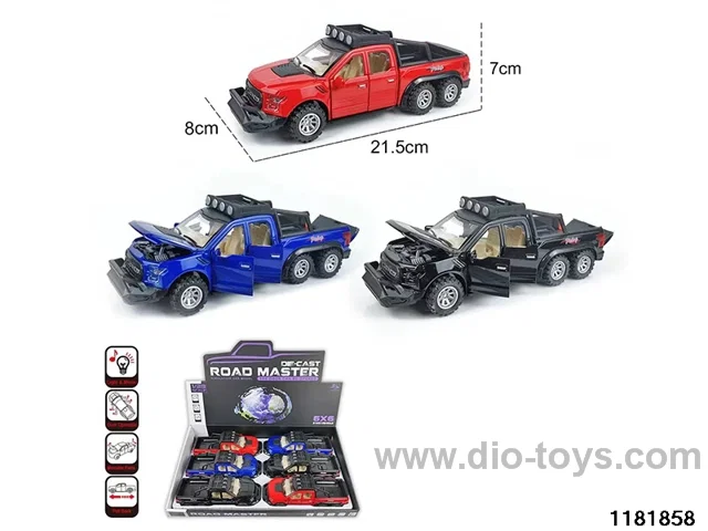 1:28 alloy pull back car with light and sound