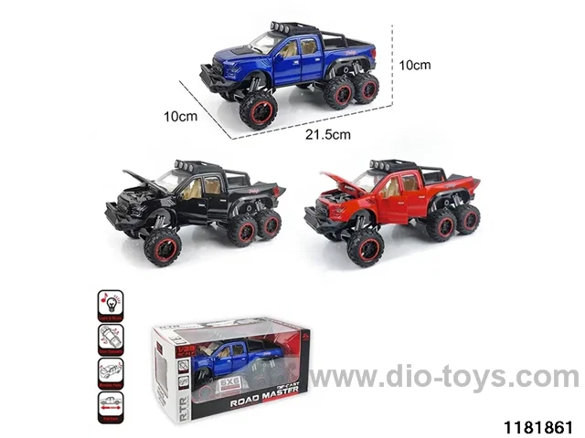 1:28 alloy pull back car with light and sound