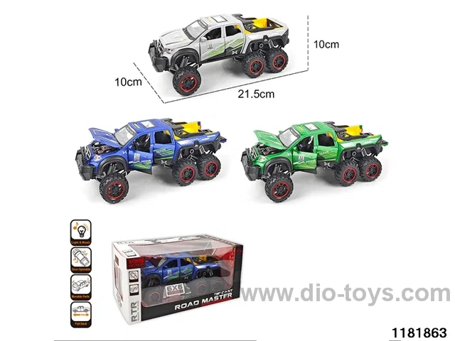 1:28 alloy pull back car with light and sound