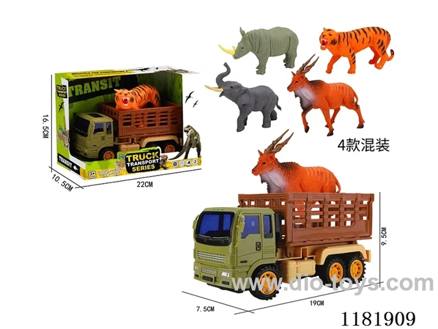 Inertia Animal Car Transporter Set (4 Mixed)
