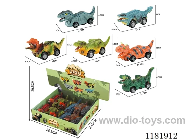 Large Double Inertia Dinosaur Car (12PCS/box)