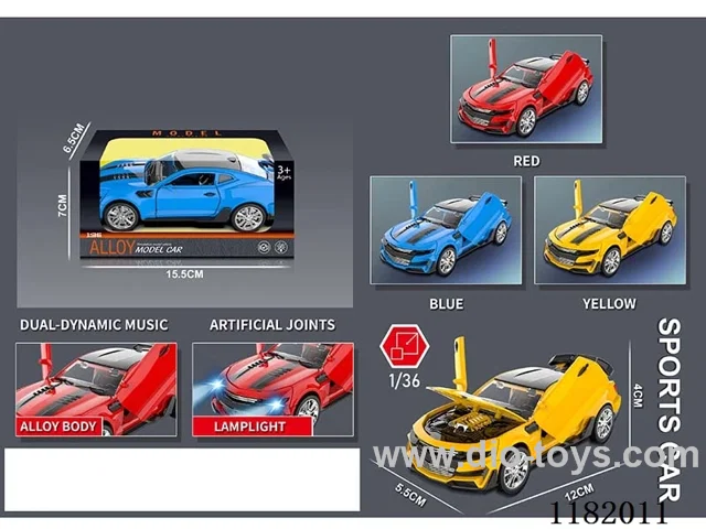 1:36 four open door Alloy Pull Back Bumblebee Car Model