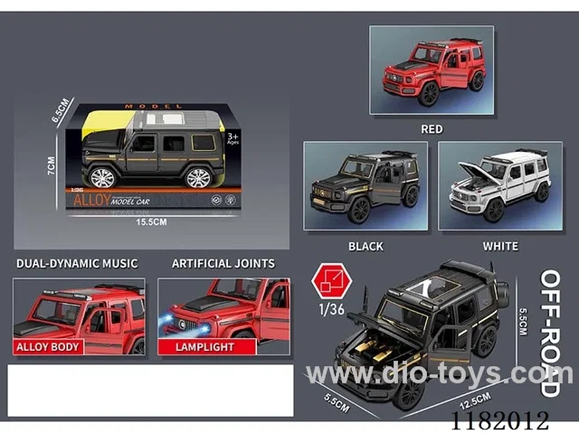 1:36 4-door Openable alloy pull back Big G car model