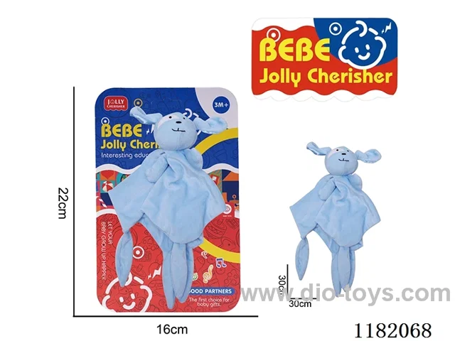 Baby plush toys - Blue Dog soothing towel