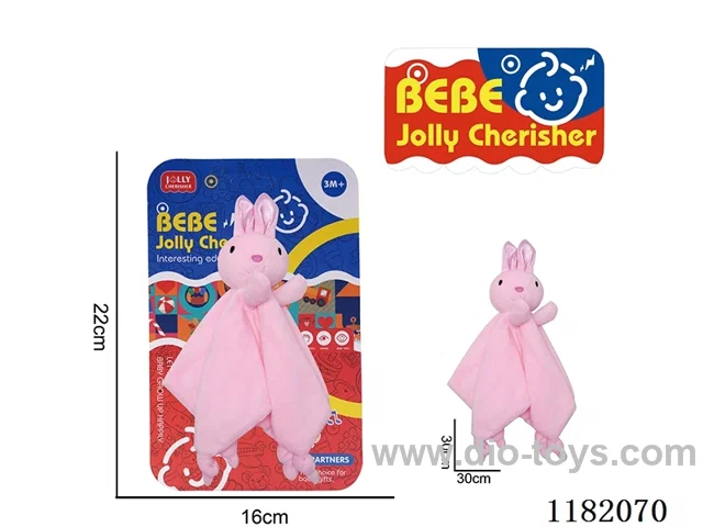 Plush Baby Soothing Toys - Pink Bunny Soothing Towel