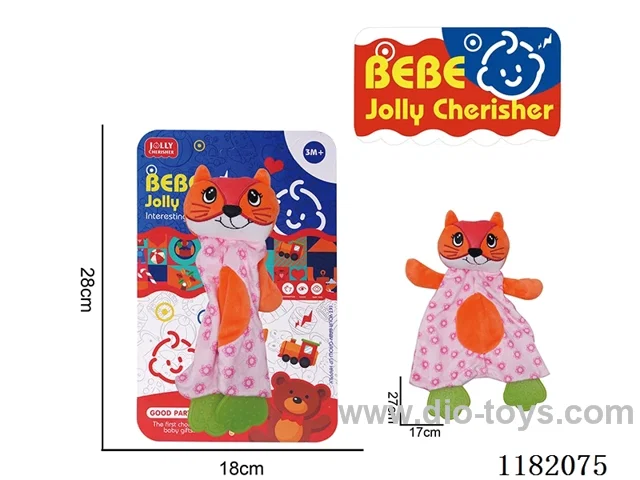 Plush Baby Soothing Toys - Cat Teether Hand Scratching Towel