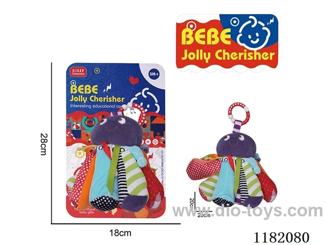 Plush Baby Soothing Toys - Octopus Rattle Bed Strap