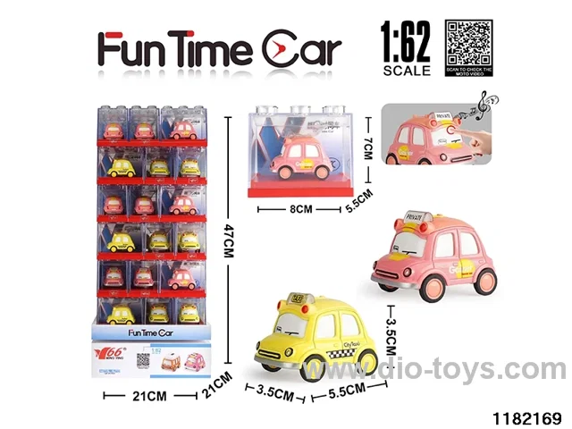1:62 Alloy pull back car W L/M