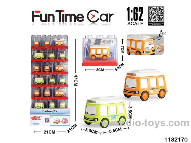 1:62 Alloy pull back car W L/M