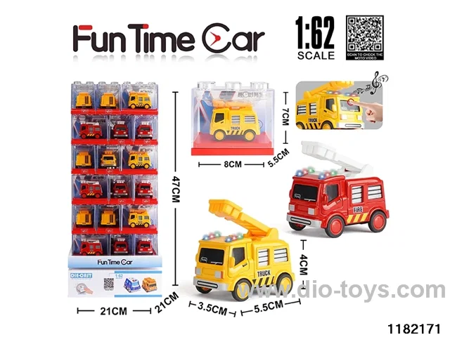 1:62 Alloy pull back car W L/M