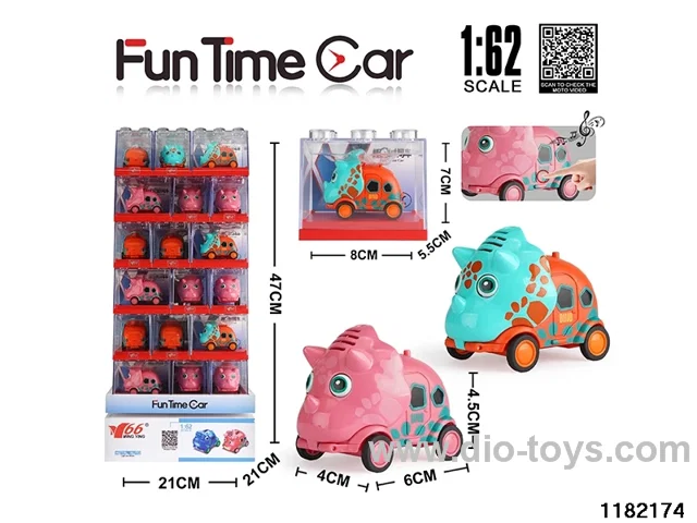 1:62 Alloy pull back car W L/M