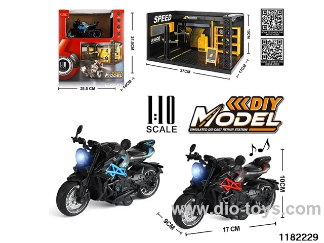 1:10 Alloy pull back car W L/M