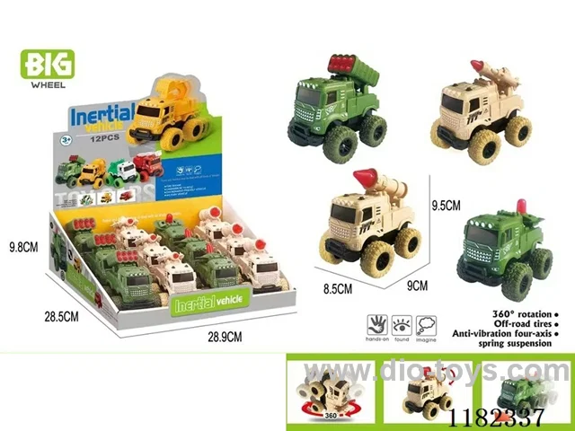 Military Vehicle Inertia Vehicle (Pack of 12)
