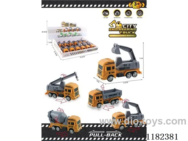 4 Pull Back Construction Vehicle(12PCS)
