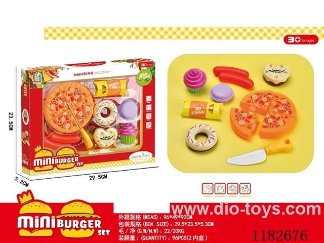 Pizza Burger Cake & Donut Set
