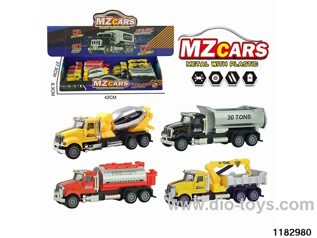 Sound and light alloy pull back car