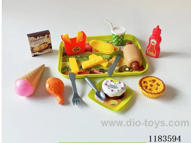 Burger with fries set