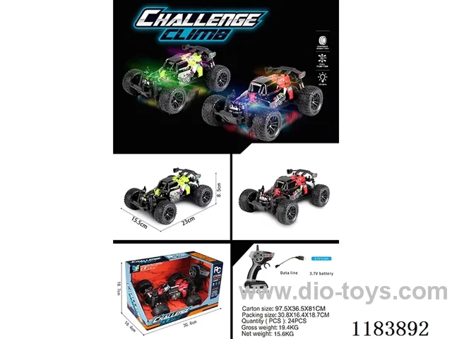 2.4G 1:18 rc car with light included battery