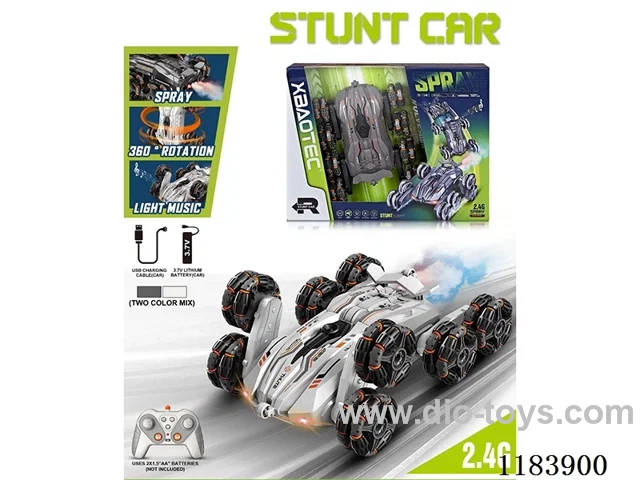 RC 8 wheels Stunt car with light ,sound ,spray in window box