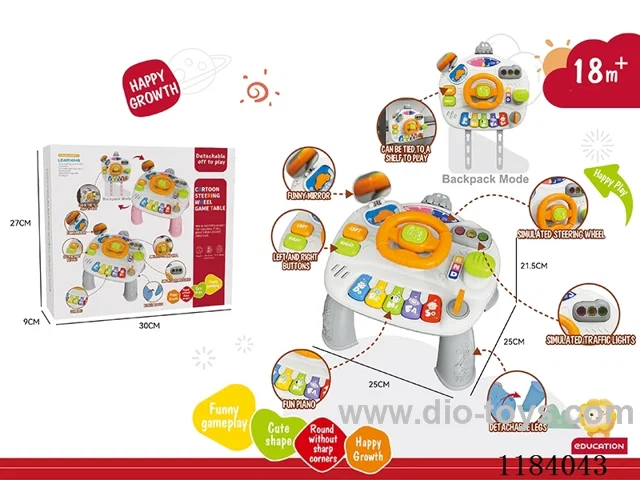 Multi-function steering wheel with music and lights