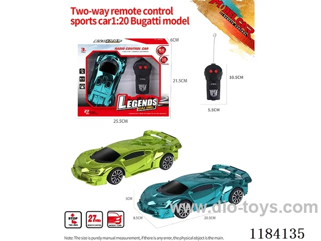 1:20 2ch rc Bugatti sports car model electroplated