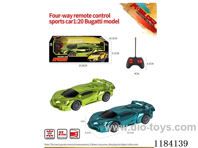 1:20 4ch rc Bugatti sports car model electroplated
