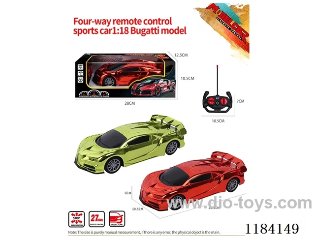 1:18 4ch rc Bugatti sports car model electroplated