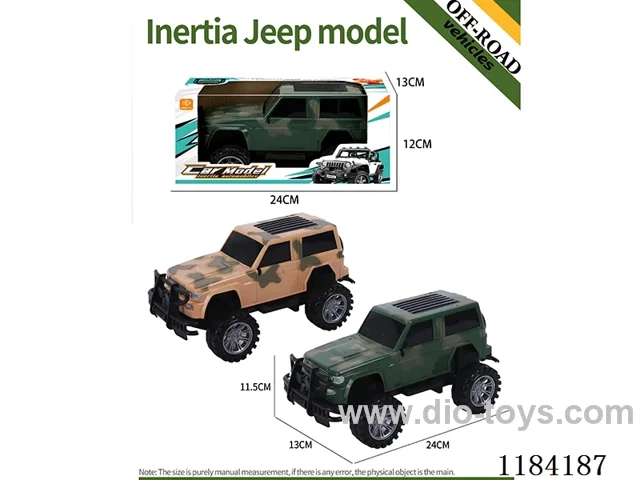 High-bottom inertial Jeep off-road model military model
