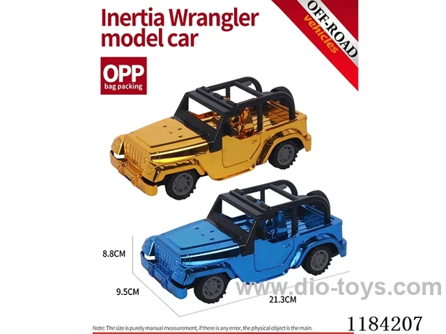 Flat bottom inertia Wrangler off-road model electroplated