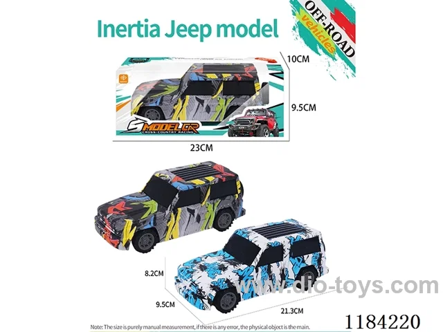 Flat bottom inertial Jeep off-road model graffiti