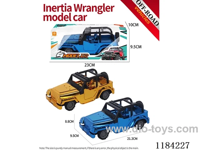 Flat bottom inertia Wrangler off-road model electroplated