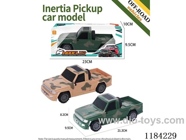 Flat bottom inertial pickup off-road model military model
