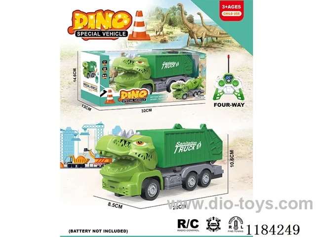 Dinosaur 4ch rc 1:30 Sanitation waste compression truck