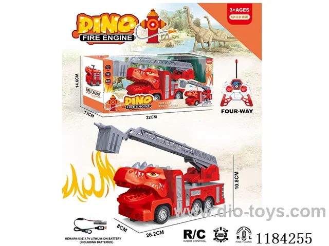 Dinosaur 4ch rc 1:30 Fire ladder truck included lithium battery